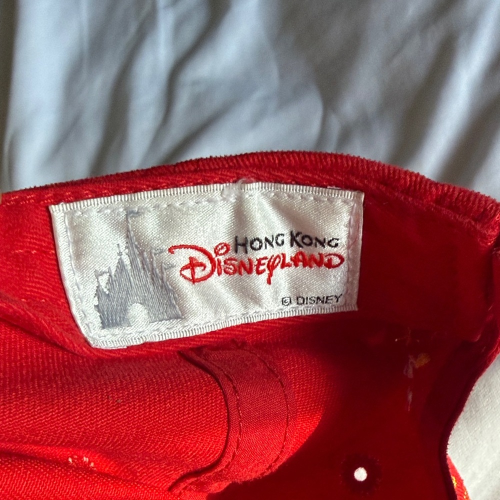 Disneyland Hong Kong Red & Black Embroidered Mickey Toddler Cap - Picture 7 of 11
